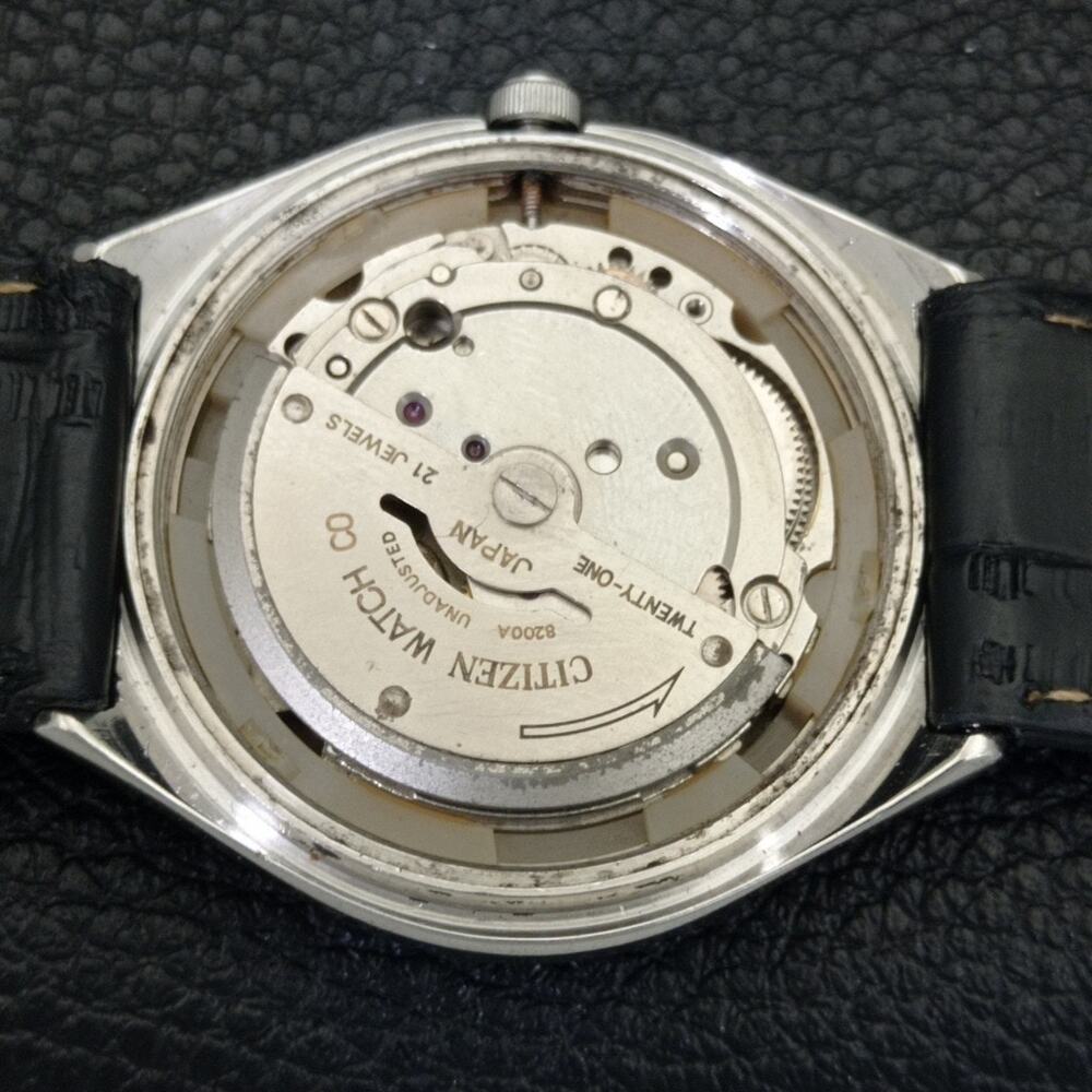 Vintage 1991 Citizen Automatic Mens Silver Watch W/daydate & Red accents - Picture 10 of 10